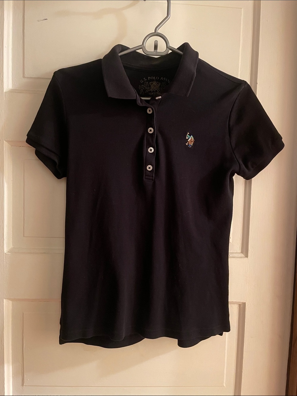 U.S. Polo Assn. Navy blue Short Sleeve Polo with Multicolor Rider Logo